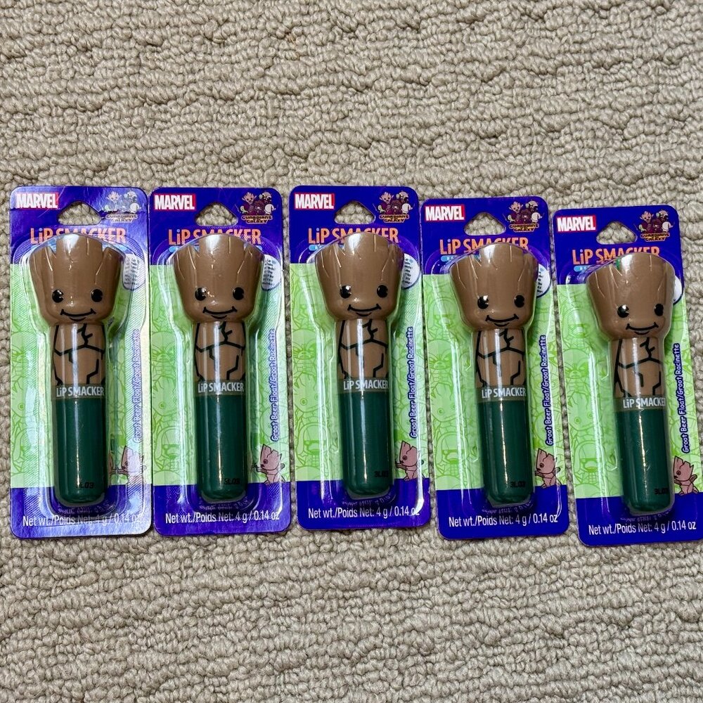 5 Marvel Lip Smacker Guardians Of The Galaxy Lip Balm Groot Beer Float